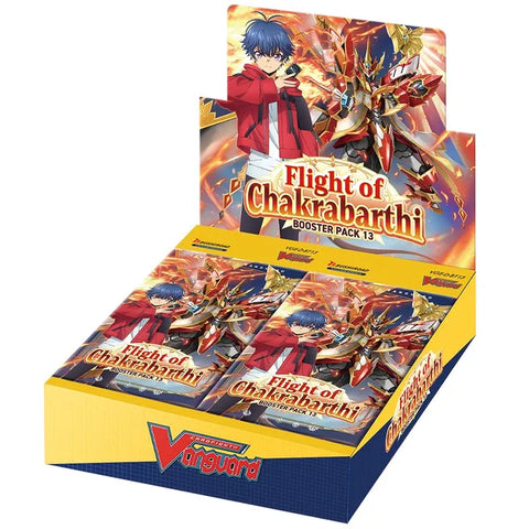 Caja de refuerzo en inglés de Flight of Chakrabarthi de Cardfight!! Vanguard VGE-D-BT13 (fecha de lanzamiento: 8 de diciembre de 2023)