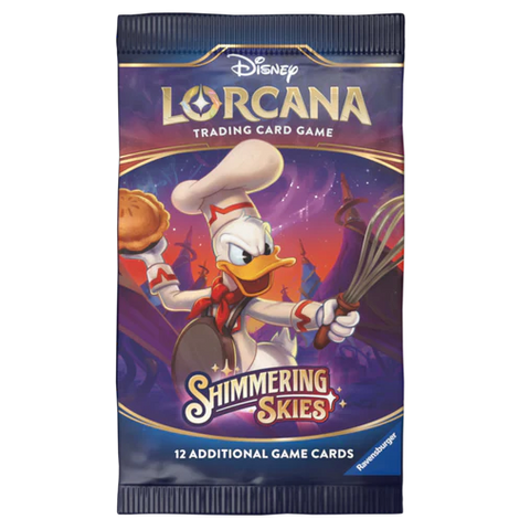 Paquete de refuerzo Shimmering Skies del juego de cartas coleccionables Disney Lorcana (fecha de lanzamiento: 23 de agosto de 2024)