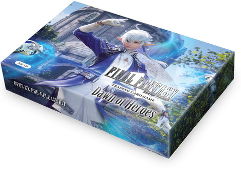 Kit de prelanzamiento de Opus XX del juego de cartas coleccionables de Final Fantasy: Dawn of Heroes (fecha de lanzamiento: 22 de julio de 2023)