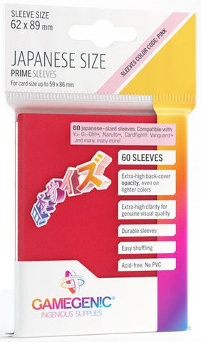 Gamegenic Prime Japanese Sized Sleeves -Red