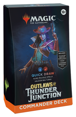 Mazo de cartas de Commander de Outlaws of Thunder Junction de MTG: Quick Draw (fecha de lanzamiento: 19 de abril de 2024)