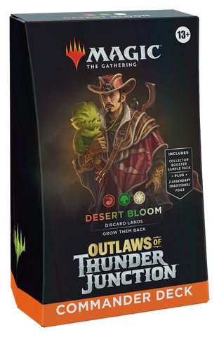 Mazo de comandante de MTG Outlaws of Thunder Junction: Desert Bloom (fecha de lanzamiento: 19 de abril de 2024)
