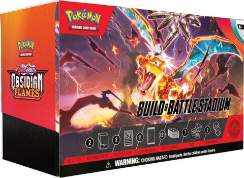 Pokémon TCG Scarlet & Violet 3 Obsidian Flames - Estadio de construcción y combate (fecha de lanzamiento: 25 de agosto de 2023)