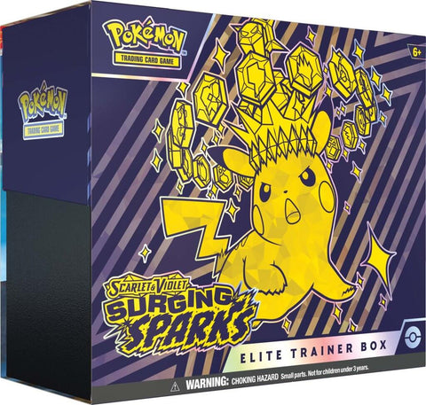 Caja de Entrenador Élite de 8 chispas emergentes de Pokémon TCG Scarlet & Violet