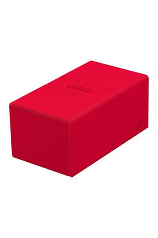 Ultimate Guard Twin Flip n Tray 200+ XenoSkin Monocolor Red Deck Box