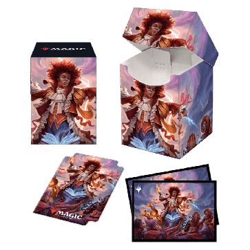 Ultra Pro 100+ Deck Box and 100ct Sleeves for MTG featuring Prismari