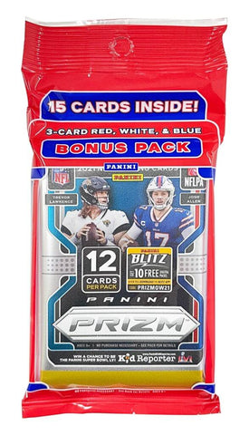 Paquete múltiple de tarjetas coleccionables de fútbol americano de la NFL PANINI 2021 Prizm