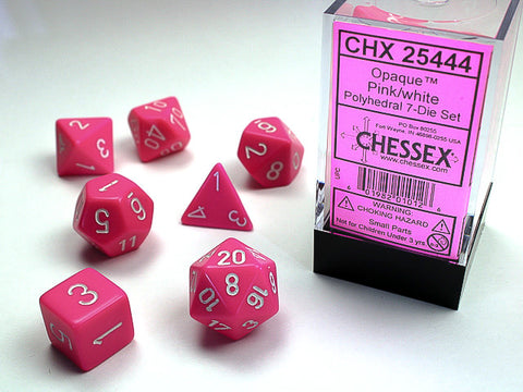 Juego de 7 matrices CHX 25444 poliédricas opacas de color rosa y blanco