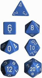 CHX 25416 Opaque Polyhedral Light Blue/white 7-Die Set