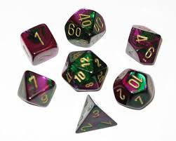 CHX 26434 Gemini Green-purple w/gold 7-Die Set