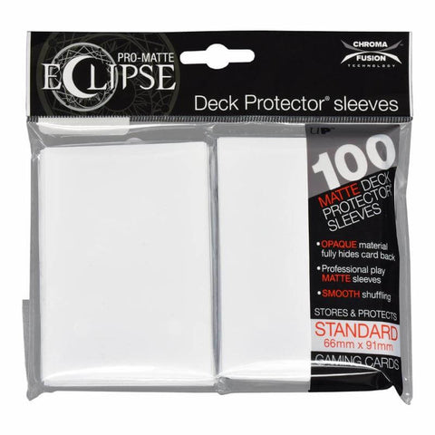 ULTRA PRO Pro-Matte ECLIPSE DECK PROTECTOR Sleeves STANDARD 100ct Arctic White