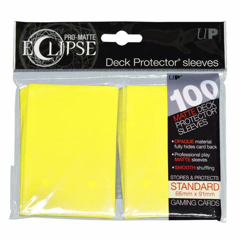ULTRA PRO Pro-Matte ECLIPSE DECK PROTECTOR Sleeves STANDARD 100ct Lemon Yellow