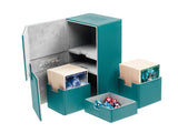 Deck Box Ultimate Guard Twin Flip n Tray Deck Case 200+ Standard Size XenoSkin Petrol