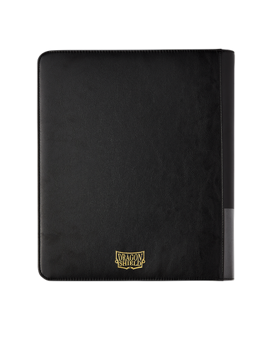 Carpeta con cremallera con el códice de la tarjeta Escudo del dragón, color negro