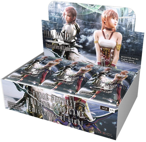 Caja de sobres de Emissaries of Light del juego de cartas coleccionables de Final Fantasy Opus XVI (fecha de lanzamiento: 15 de abril de 2022)