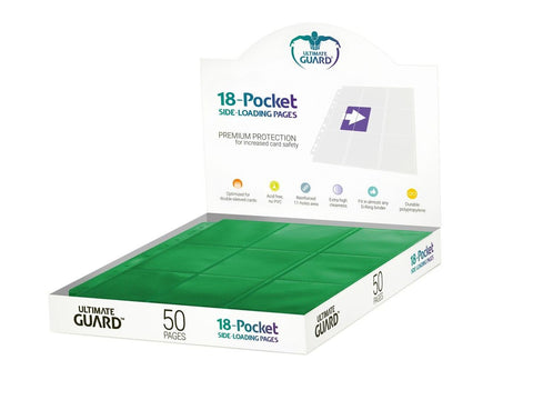 Folder Ultimate Guard 18-Pocket Pages Side-Loading Green (50 Pages)