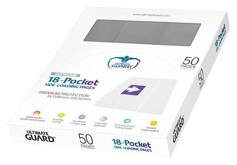 Ultimate Guard 18-Pocket Side-Loading Pages Grey (50)
