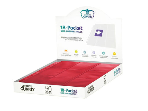 Folder Ultimate Guard 18-Pocket Pages Side-Loading Red (50 Pages)