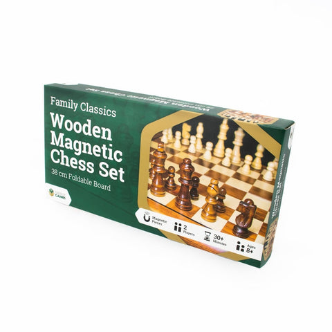 Juego de ajedrez magnético de madera LPG de 38 cm