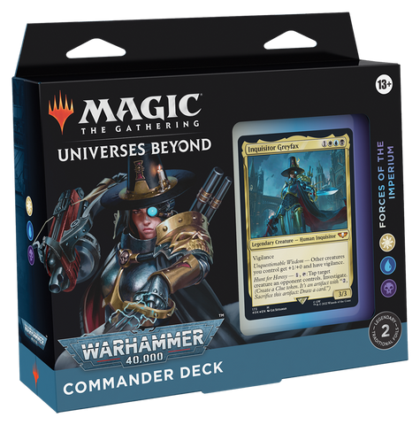 MTG Universes Beyond: Warhammer 40,000 Commander Deck Edición regular: Fuerzas del Imperio (fecha de lanzamiento: 7 de octubre de 2022)