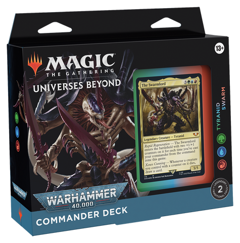 MTG Universes Beyond: Warhammer 40,000 Commander Deck Regular Edition-Tyranid Swarm (Fecha de lanzamiento: 7 de octubre de 2022)