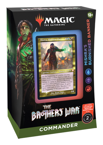 Mazo de comandante de The Brothers' War de MTG: Estandarte bruñido de Mishra (disponible el 11 de noviembre de 2022)