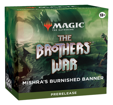 Paquete de presentación de MTG The Brothers' War: Estandarte bruñido de Mishra (fecha de lanzamiento: 11 de noviembre de 2022)