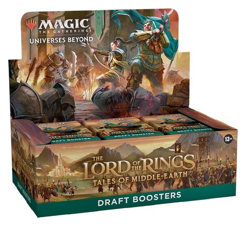 Caja de sobres de draft de El Señor de los Anillos: Cuentos de la Tierra Media de MTG (fecha de lanzamiento: 23 de junio de 2023)