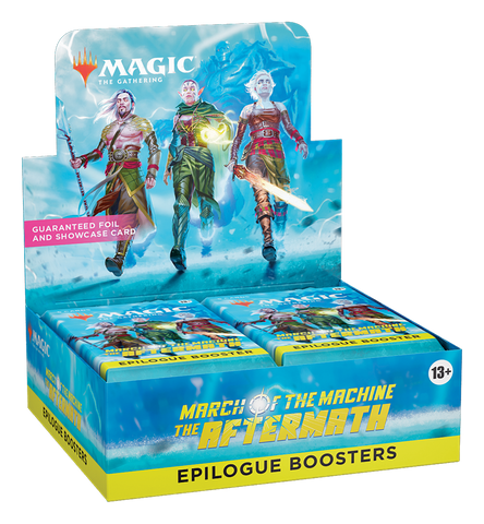 Caja de sobres de epílogo The Aftermath de March of the Machine de MTG (fecha de lanzamiento: 12 de mayo de 2023)