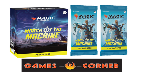 PAQUETE de presentación en casa de MTG March of the Machine (disponible a partir de las 15:00 horas del viernes 14 de abril de 2023, solo para recoger)