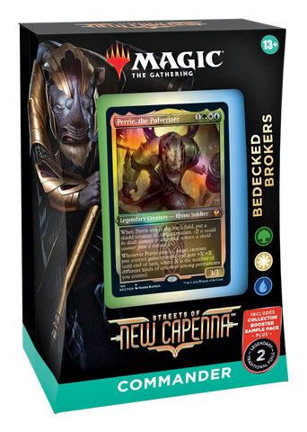 Baraja de comandante de Streets of New Capenna de Magic the Gathering: Brokers adornados (fecha de lanzamiento: 29 de abril de 2022)