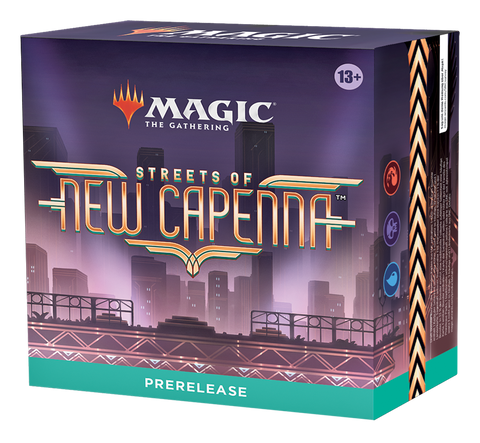 Paquete de presentación de Streets of New Capenna de Magic the Gathering: The Maestros (fecha de lanzamiento: 22 de abril de 2022)
