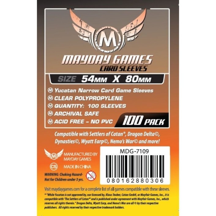 mayday card game sleeves Mayday Yucatan Narrow Card Game Sleeves (Pack of 100)