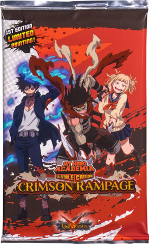 Paquete de refuerzo Crimson Rampage de la segunda ola del juego de cartas coleccionables My Hero Academia (fecha de lanzamiento: 17 de junio de 2022)