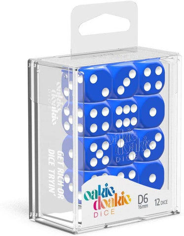Oakie Doakie Dice D6 16 mm Solid - Blue (12)