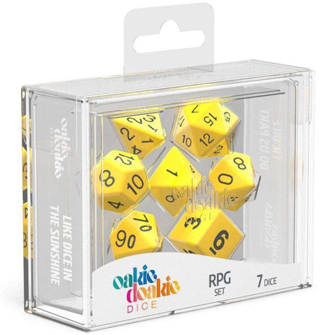 Oakie Doakie Dice RPG Set Solid - Yellow (7)