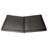 Carpeta de cartas coleccionables con cremallera y 12 bolsillos de la serie de coleccionistas de Palms Off Gaming, color negro