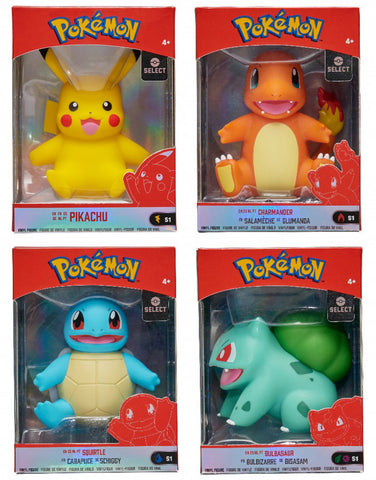 Figura de vinilo de Pokémon Kanto de 4,5" (juego de 4)