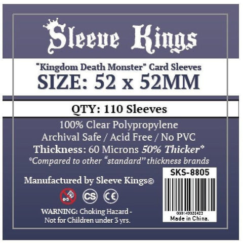 Sleeve Kings Board Game Sleeves Kingdom Death Monster (52mm x 52mm) (110 Sleeves Per Pack)
