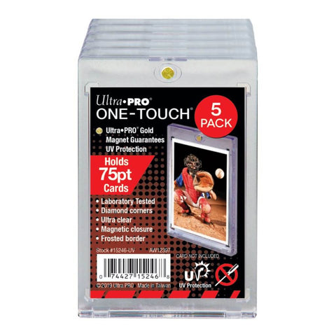 ULTRA PRO ONE TOUCH - 75PT -UV con cierre magnético PAQUETE DE 5