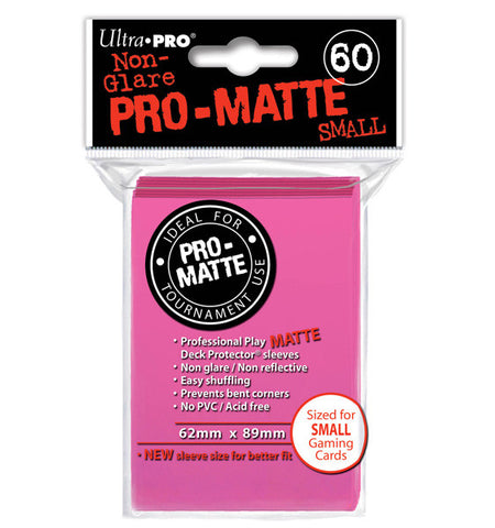 ULTRA PRO - 60ct Pro-Matte Bright Pink Small Deck Protectors