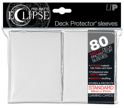 ULTRA PRO - DECK PROTECTOR STANDARD Sleeves- 80ct Pro-Matte (Non Glare) - Eclipse White