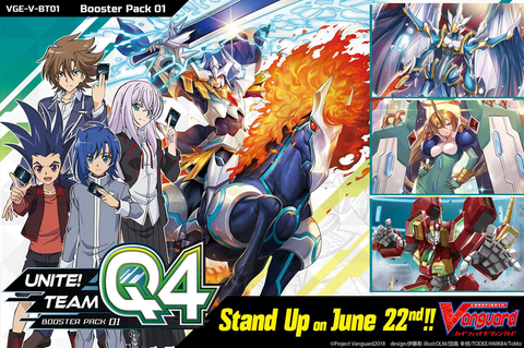 Cardfight Vanguard V Booster Box VOL. 01 (VGE-V-BT01) UNITE! TEAM Q4 - ENGLISH (Release date 22/06/2018)