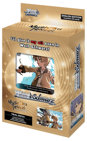 Baraja de prueba en inglés de Mushoku Tensei: Jobless Reincarnation de Weiss Schwarz+ (fecha de lanzamiento: 11 de marzo de 2022)
