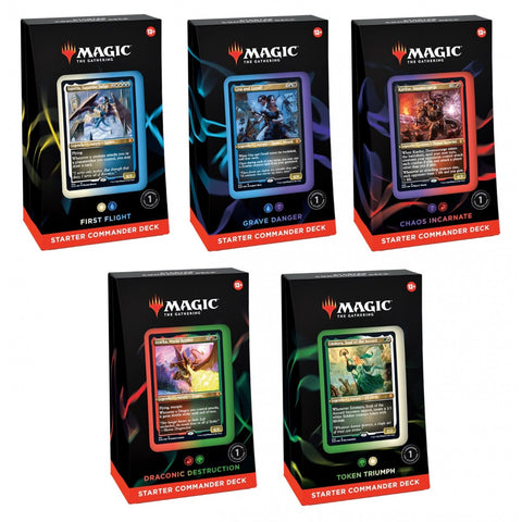 Juego de 5 mazos de Commander para principiantes de MTG 2022 (fecha de lanzamiento: 2 de diciembre de 2022)