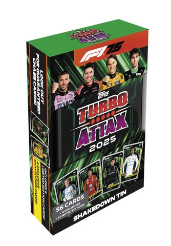 2025 Topps Turbo Attax Official Formula 1 Trading Card Game Mega Tin-Shake Down
