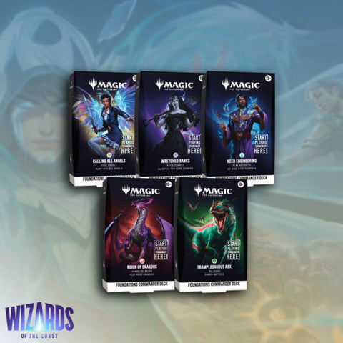 MTG Foundations Commander Decks-Set of 5 (Release Date 02 Oct 2026)