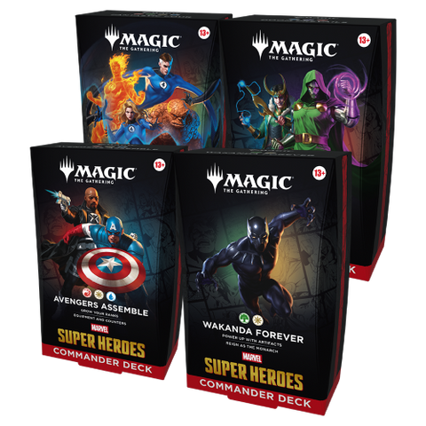 MTG Marvel Super Heroes Commander Decks-Set of 4 (Release Date 26 Jun 2026)