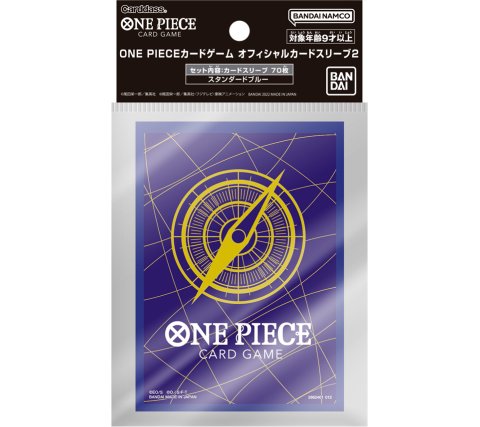 Juego de fundas oficiales para cartas de One Piece, 2 unidades, color azul