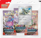 POKÉMON TCG Scarlet & Violet Temporal Forces Three booster blister (Release Date 22 March 2024)